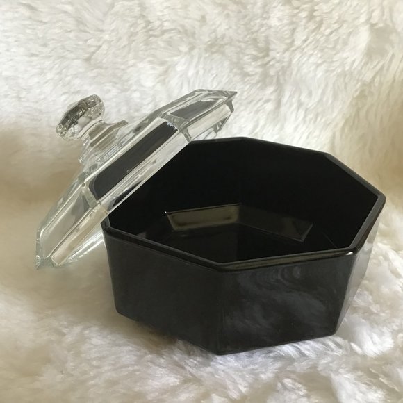 Octime Black Glass Bowl with Clear Glass Lid - Picture 2 of 6